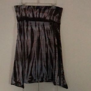 Tie Dyed skirt. Brown, blue and a little pink